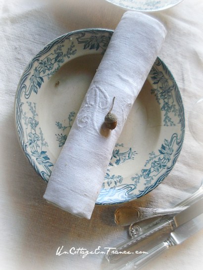 Serviettte monogrammée