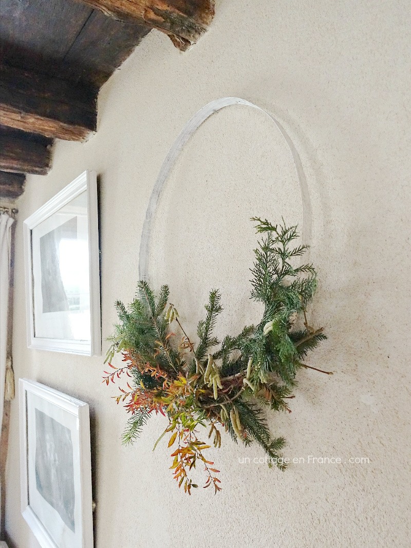 Couronne de Noël cottage