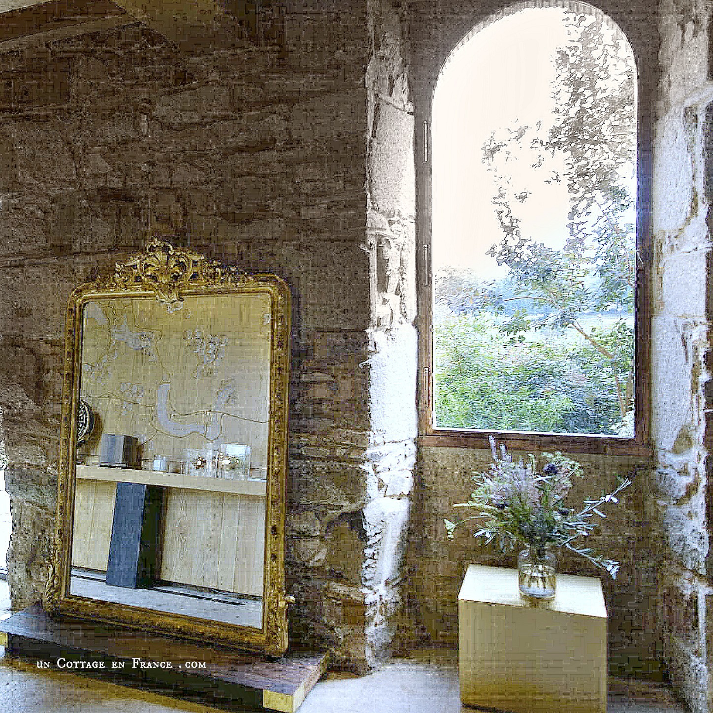 jardin romantique du domaine des Etangs country chic campagne chic