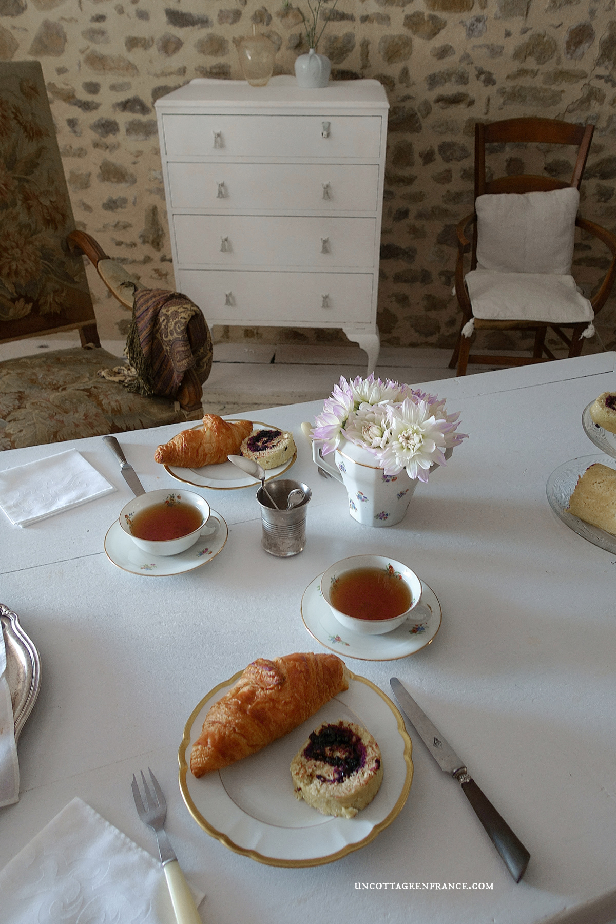 Elegant French Cottage Breakfast with Elderberry Jam
