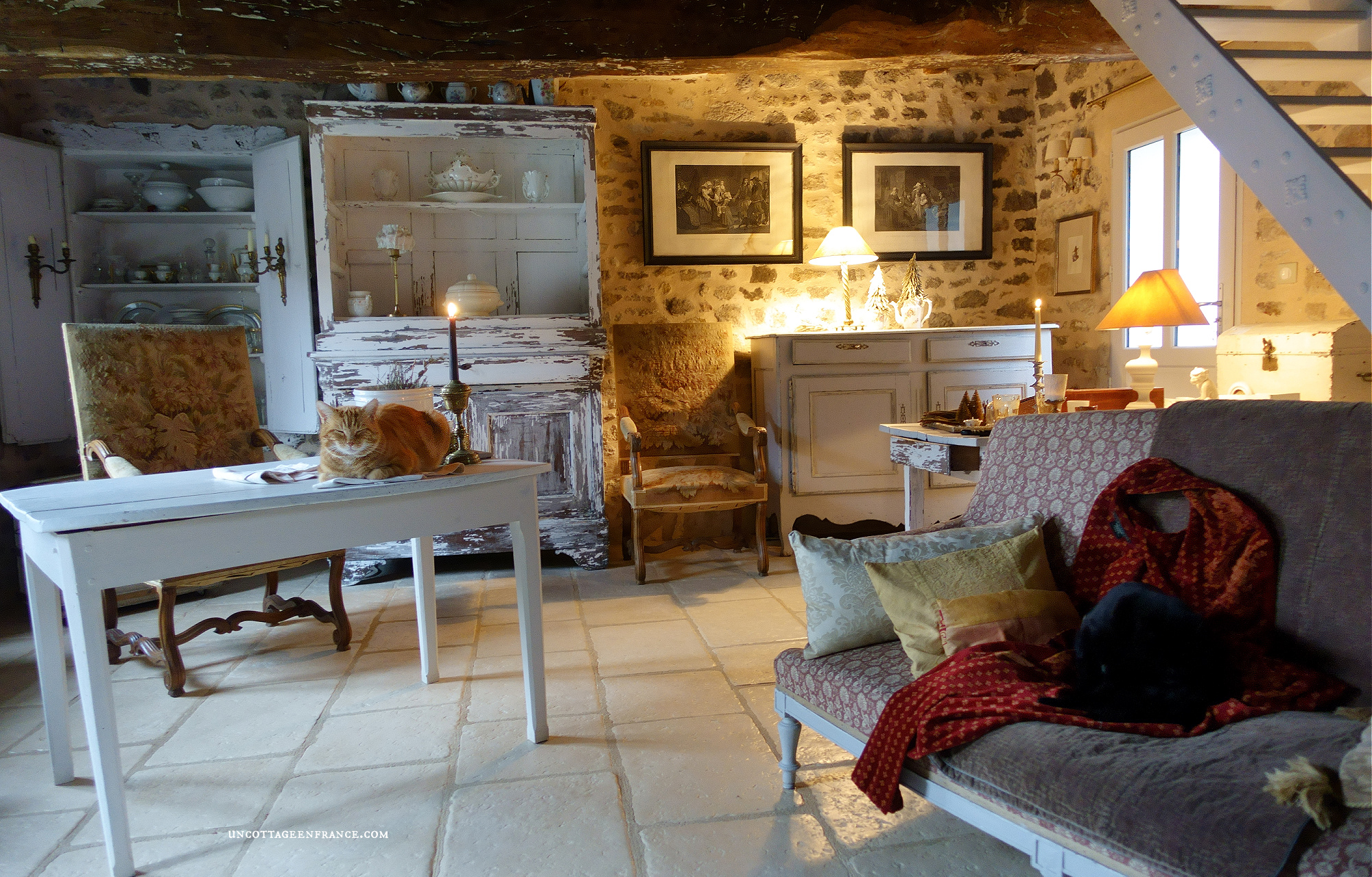 nouvel an campagne chic, colette malpaud, un cottage en france