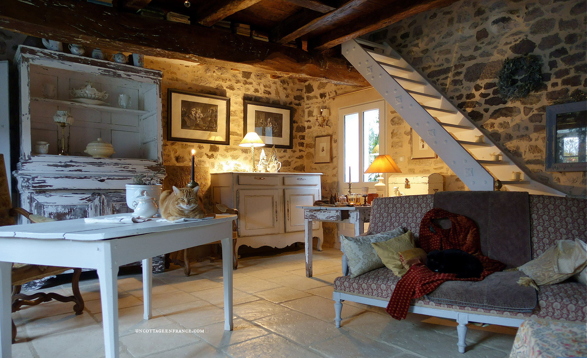 nouvel an campagne chic, colette malpaud, un cottage en france