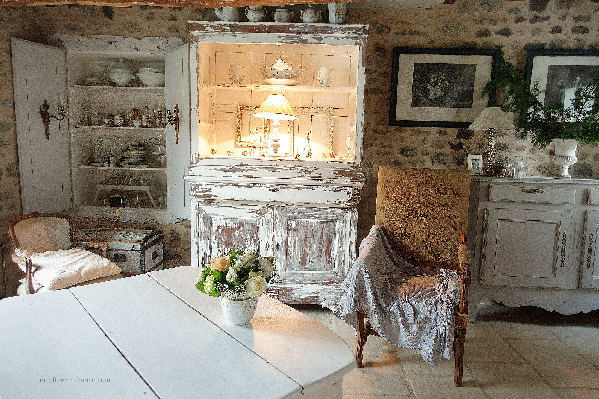 décoration romantique, cottage français