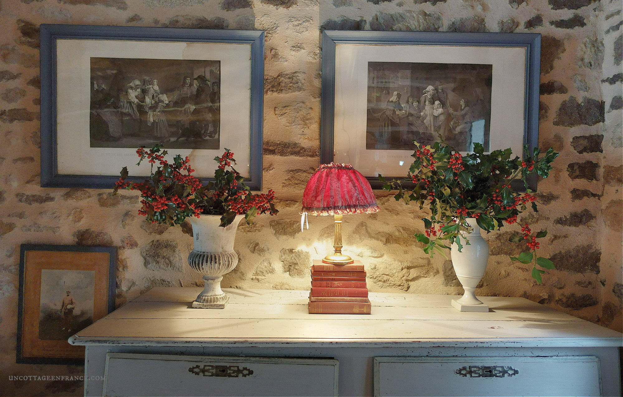 Préparation de Noel Cottage en France Un Cottage en France Colette Malpaud french blue